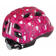 POLISPORT Casco bicicleta ciclismo niño infantil con luz LOVE LED 52/56 CM 1113999