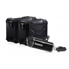 SW-MOTECH Aluminum side cases + supports + cylinder + exhaust TRAX ADV 45/37L - PRO - AKRAPOVIC TRAX ADV 45/37L - PRO - AKRAPOVI