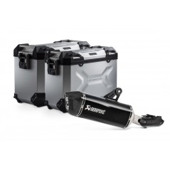SW-MOTECH Aluminum side cases + supports + cylinder + exhaust TRAX ADV 45/37L - PRO - AKRAPOVIC TRAX ADV 45/37L - PRO - AKRAPOVI