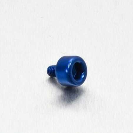 Cylindrical head aluminum screw  M4 x 6.5mm azul LH465B