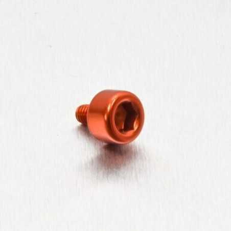 Cylindrical head aluminum screw  M4 x 6.5mm naranja LH465O