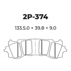 NISSIN Sintered steel brake pads 2P-374ST 1049249