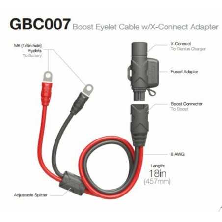 NOCO Cable cargador de batería EYELET/X-CONNECT 50 CM 1080909