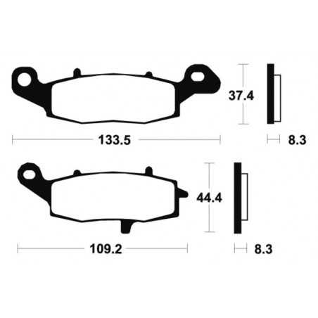 TECNIUM Sintered motorcycle brake pads MTR205 1090560