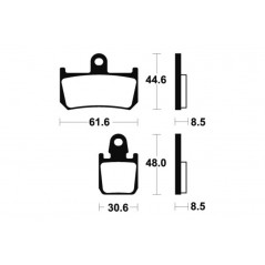 TECNIUM Sintered motorcycle brake pads MTR339 1090573