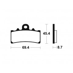 TECNIUM Sintered motorcycle brake pads MTR377 1090579