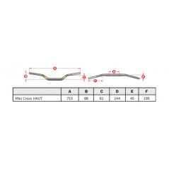PRO TAPER Manillar alto moto enduro offroad SEVEN HEIGHT SCHOOLBOY 1081617002