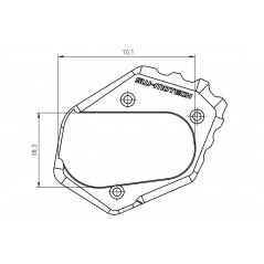 SW-MOTECH Motorcycle side stand extension STS0710210400/B
