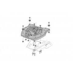 SW-MOTECH Aluminum motorcycle trunk + luggage rack + padlocks TRAX ADV - ALU-RACK TRAX ADV - ALU-RACK GPT07352700VAR