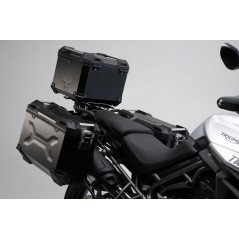 SW-MOTECH Aluminum motorcycle trunk + luggage rack + padlocks TRAX ADV - ADVENTURE-RACK TRAX ADV - ADVENTURE-RACK GPT117477001VA