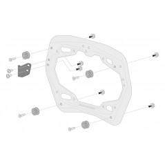 SW-MOTECH Kit adaptadores para soporte lateral PRO TRAX NANUK KFT0015235100