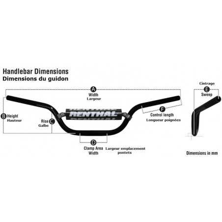 RENTHAL Motorcycle handlebar 758 1081444002