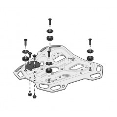SW-MOTECH Aluminum motorcycle trunk + luggage rack + padlocks TRAX ADV - ADVENTURE-RACK TRAX ADV - ADVENTURE-RACK GPT07904700VAR