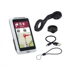 SIGMA Cuentakilometros bicicleta con soporte manillar y potencia GPS ROX 12.1 EVO BASIC WHITE 61355