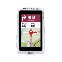 SIGMA Cuentakilometros bicicleta con soporte manillar y potencia GPS ROX 12.1 EVO BASIC WHITE 61355
