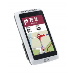 SIGMA Cuentakilometros bicicleta con soporte manillar y potencia GPS ROX 12.1 EVO BASIC WHITE 61355