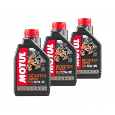 TUDETIC Kit de 3x Aceite Motor SCOOTER POWER 4T 10W30 MB 1 L KT-4