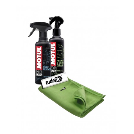 TUDETIC Limpiador removedor de insectos + cascos y pantalla trapo MC CARE E7 - M1 HELMET VISOR CLEAN 0,25L KT-7