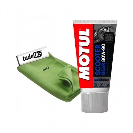 TUDETIC Aceite para caja de cambios + trapo SCOOTER GEAR 80W90 KT-31