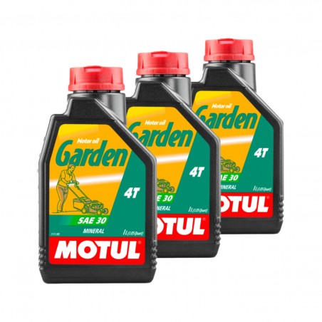 TUDETIC Kit 3x Aceite de Motor Garden 4T SAE 30 1L KT-39