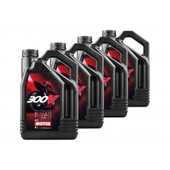 TUDETIC - Kit 4x Aceite lubricante 4T 300V FL ROAD RACING 5W40 4L MOTUL KT-65
