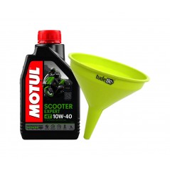 TUDETIC Aceite de motor + Embudo 4T SCOOTER EXPERT 10W40 1L KT-80