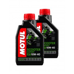TUDETIC 2x Aceite de motor 4T SCOOTER EXPERT 10W40 1L KT-82