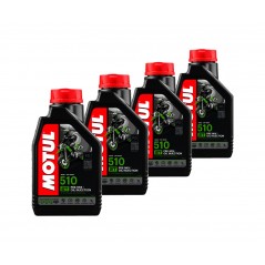 TUDETIC Kit de 4x Aceite Motor 510 2T 1L para Motos Alto Rendimiento KT-91