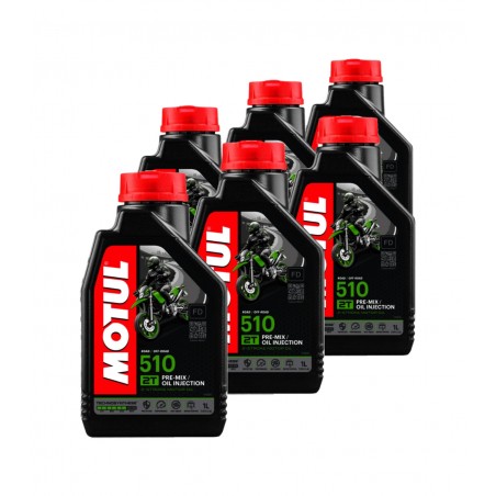 TUDETIC Kit de 6x aceite motor 510 2T 1L KT-93