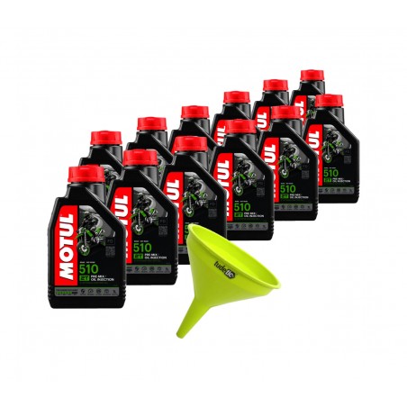 TUDETIC Kit de 12x Aceite Motor + Embudo 510 2T 1L KT-94