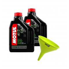 TUDETIC Kit 2x Aceite de Motor + Embudo 510 2T 2L KT-97