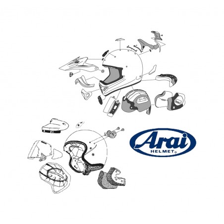 ARAI Full face helmet front replacement TD-DUCT 8004486004