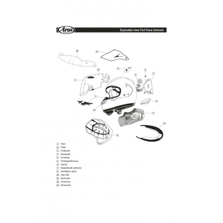 ARAI Recambios para casco 8006299001