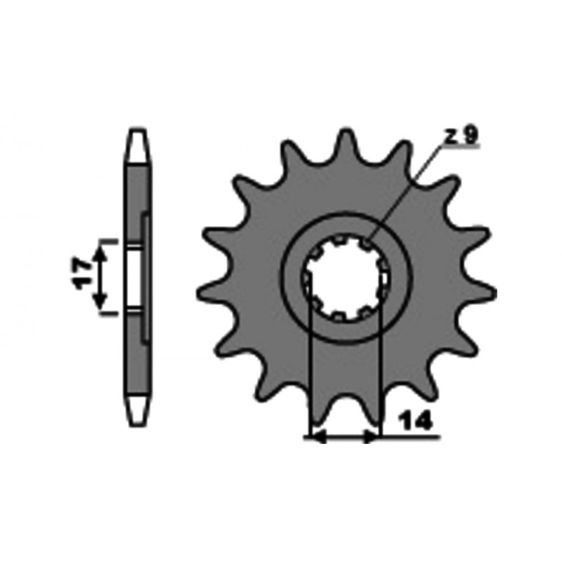 PBR Standard steel front sprocket 210 - 428 1108865002