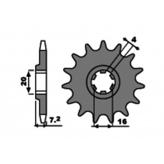 PBR Standard steel front sprocket 413 - 420 1108882001