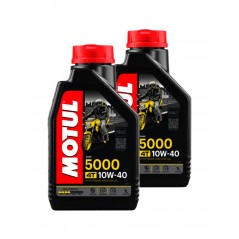 TUDETIC 2x Aceite de motor 5000 10W40 4T 1L KT-144