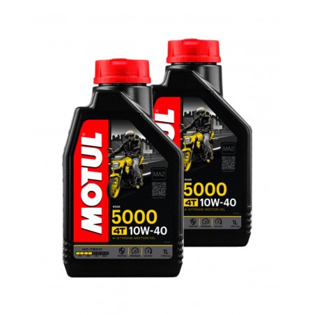 TUDETIC 2x Aceite de motor 5000 10W40 4T 1L KT-144