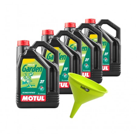 TUDETIC Complete Kit of 4x Motor Oil + Garden Funnel 2T 5L KT-154