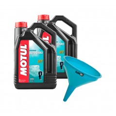 TUDETIC Kit de 2x Aceite Motor Náutico + Embudo OUTBOARD 2T 5L KT-178