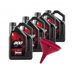TUDETIC Kit de 4x aceite motor + embudo 800 2T FL OFF ROAD 4L KT-223