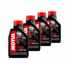 TUDETIC - Kit de 4x aceite motor 7100 20W50 4T 1L KT-238