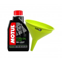 TUDETIC Kit Aceite de suspensión + embudo FORK OIL EXPERT LIGHT 5W 1L KT-246