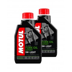 TUDETIC Kit de 2x aceite suspensión FORK OIL EXPERT LIGHT 5W 1L KT-248