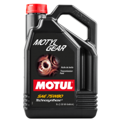 TUDETIC - Kit de 3x aceite transmisión manual + embudo MOTYLGEAR 75W80 5L KT-270