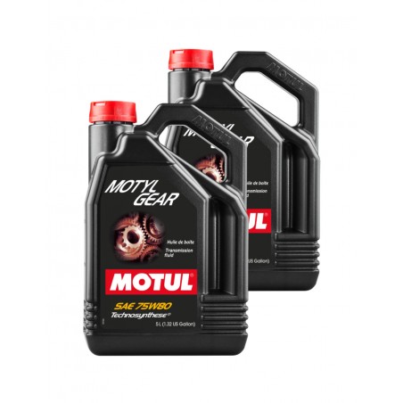 TUDETIC Kit 2x Aceite Transmisión Manual MOTYLGEAR 75W80 5L KT-269