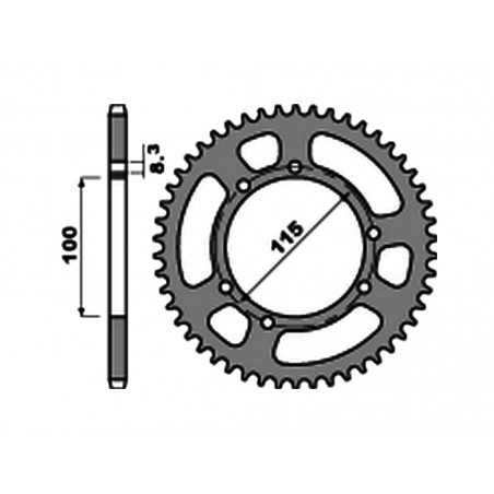 PBR Ultralight aluminum transmission crown 4502-428 56T 1108985001