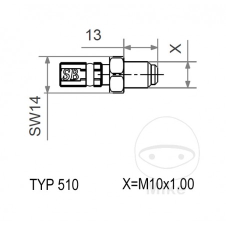 Fixed external thread fitting VARIO TYP510 M10 X 1.00 757.20.43