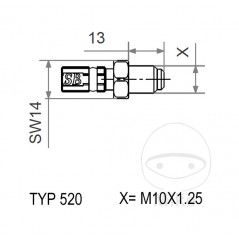 Fixed external thread fitting VARIO TYP520 M10 X 1.25 757.21.34
