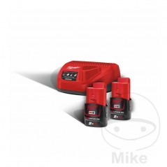 MILWAUKEE Set de arranque batería + 2 baterías 12V 2X 2.0AH 685.02.78