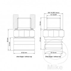 Oil drain screw with valve 1/2 723.08.72